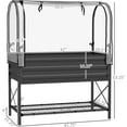 thumbnail image 5 of GFNXYI Raised Garden Bed with Cover and Storage Shelf, Rectangular Metal Elevated Planter Box with Legs and Bed Liner for Vegetables, Flowers, Herbs, Black, 5 of 9