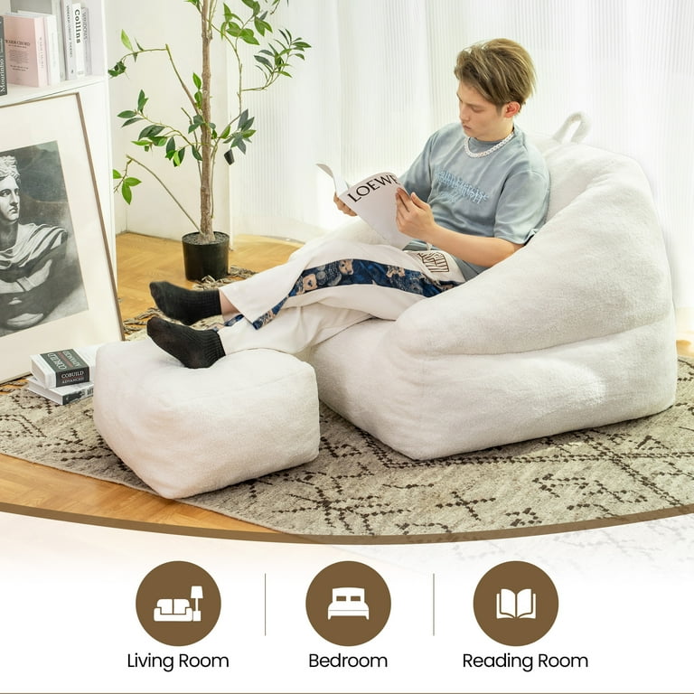 Bean bag pouf ottoman discount