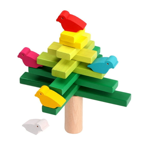 1 Set Wooden Balanced Stacked High Block Kids Stacking Games Toy Stacking Toys