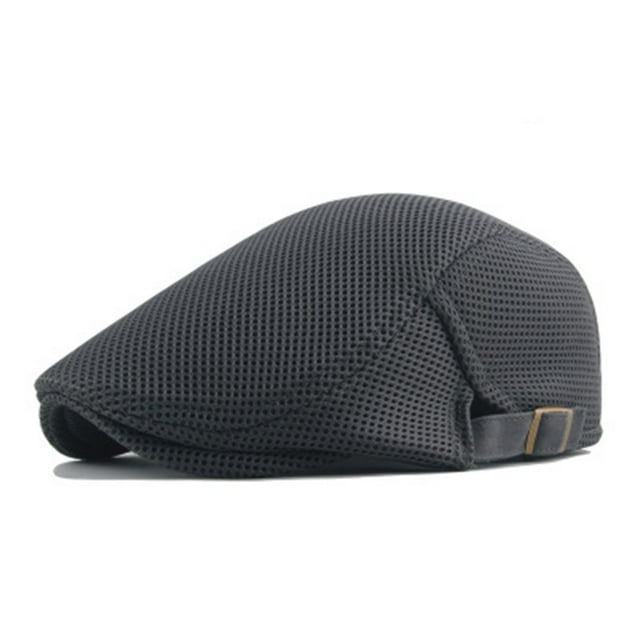 Gorros de malla de Newsboy para hombre, sombreros de pintores británicos, boinas transpirables de primavera y verano, gorra plana ajustable, boinas de Hip Hop