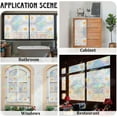 thumbnail image 4 of 39.4x17 Inch Rainbow Window Privacy Film Daisy 3D Static Flowers Glass Cling Plastic Non-Adhesive Reusable Stained Window Decals Covering Sun Blocking Glass Sticker for Room Home White, 4 of 9