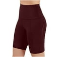 thumbnail image 4 of biudgviw Biker Shorts for Women High Rise Athletic Yoga Shorts Compression Comfy Solid Color Summer Workout Shorts with Pockets, 4 of 7