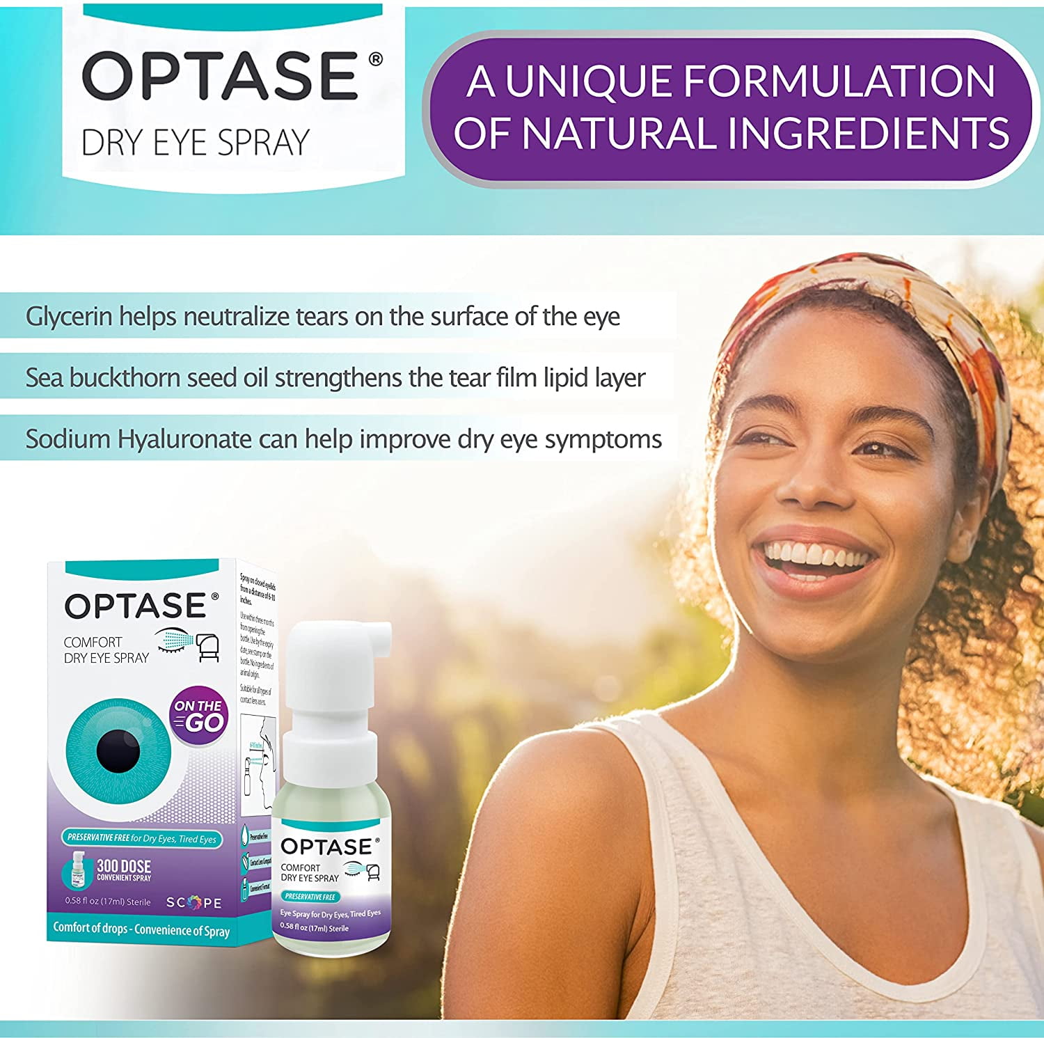 Buy OPTASE Comfort Dry Eye Spray Preservative Free Artificial Tears Eye Drops Alternative