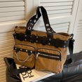 thumbnail image 4 of Bolso de mano Punk Rock para mujer con cadena bolso gótico de lona ​​bolso femenino para exteriores, 4 of 9