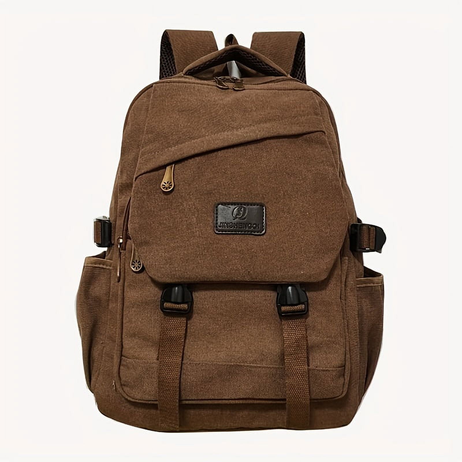 Canvas Backpack For Men Vintage Rucksack Fits Most 15.6 Inch Laptop