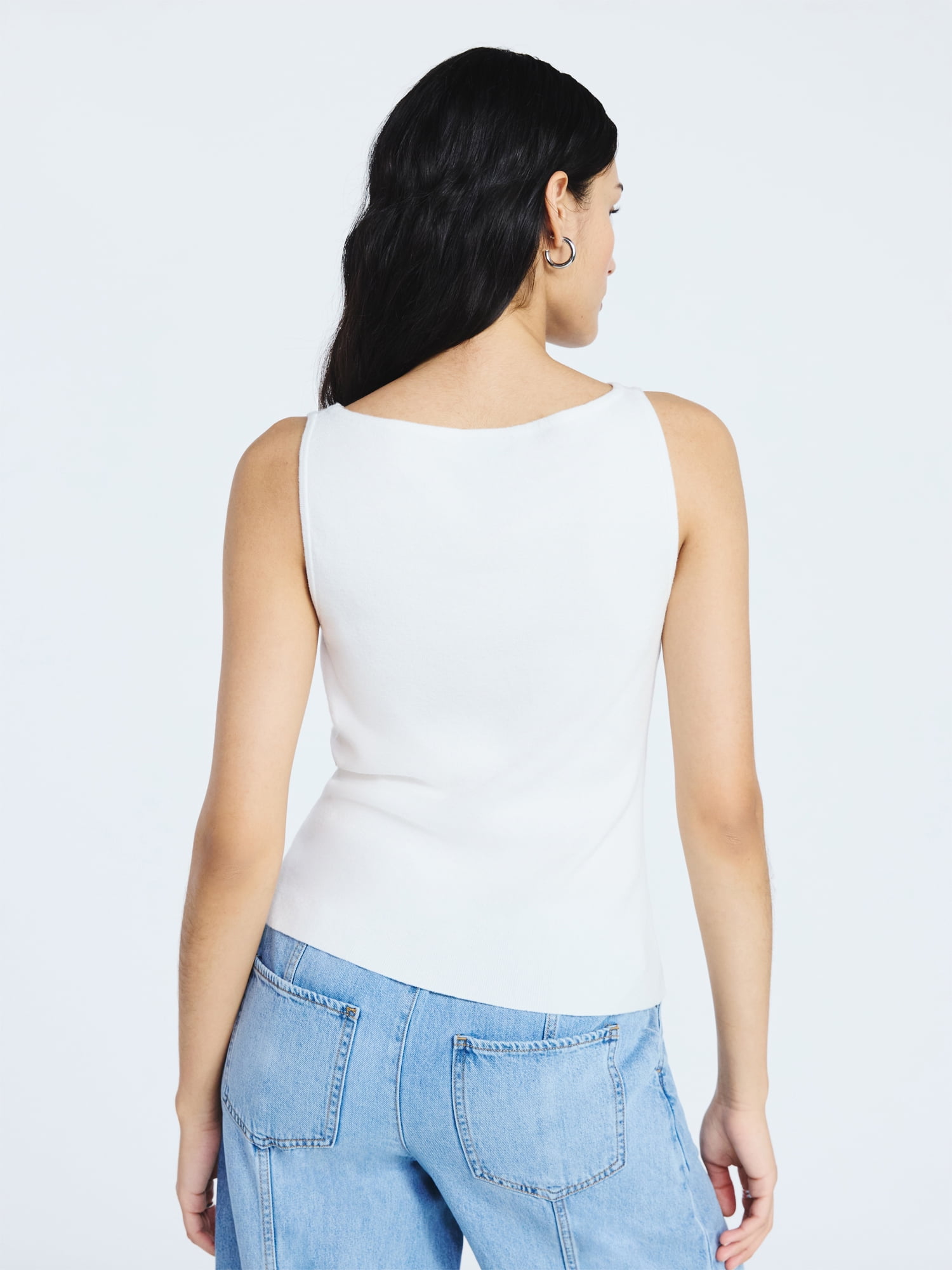 Scoop Women's Sleeveless Button Front Cardigan Sweater, Lightweight, Sizes XS-XXL