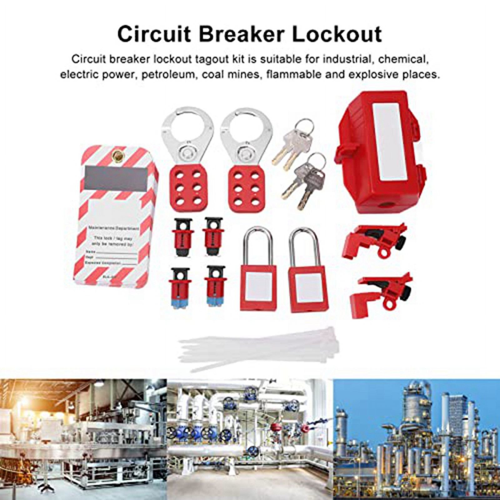 Self Locking Fuse Lock Circuit Breaker Lockout Kit With Self-Locking ...