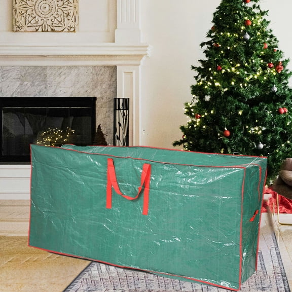 48x15x19.7in Christmas Tree Storage Bag - Waterproof and Moisture-proof PE Storage Bag, Large Capacity Christmas Decoration Items Storage Bag, Home Clothes Quilt Blanket Storage Bag