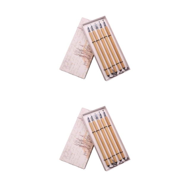 Sidaley Juego de bolígrafos de caligrafía elegante de regalo 5x para entusiastas de la escritura bolígrafos de caligrafía bolígrafos para Punta de bolígrafo de cabeza redonda 2Conjunto