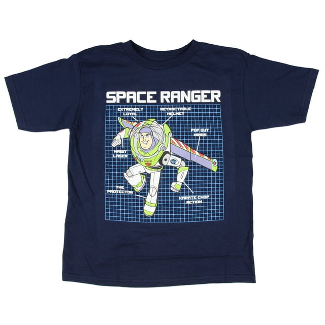Disney Boys' Toy Story Shirt Buzz Lightyear Space Ranger Kids T-Shirt (MD)