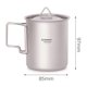 thumbnail image 4 of TOMSHOO Ultralight Titanium Cup Outdoor Portable Camping Picnic Water Cup Mug with Foldable Handle 300ml/350ml/420ml/450ml/550ml/650ml/750ml, 4 of 5