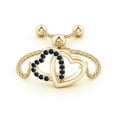 thumbnail image 2 of Angara Natural 0.08 Ct. Blue Sapphire Heart Ring in 14K Yellow Gold for Women (Ring Size: 12), 2 of 9