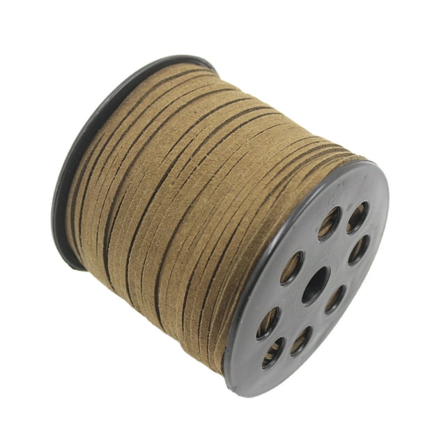1092 Deep Coffee Diy3Mm Korean Suede Leather Rope Deerskin Rope Double Suede Braided Bracelet Necklace Rope Suede
