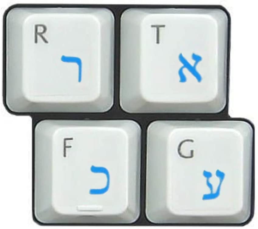 Centered Windows letter 10pcs Hebrew Blue Transparent KEYBD Sticker For Mac 