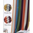 thumbnail image 3 of Colorful Striped Blackout Curtains for Bedroom Living Room Darkening Curtains 63 Inches Long Farmhouse Stripes Vintage Window Curtain 2 Panels Set Insulated Window Treatment Grommet Drapes 42"x63", 3 of 9