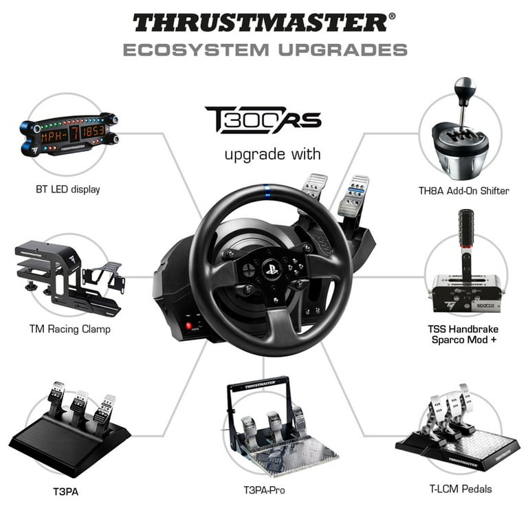 Thrustmaster T300RS Racing Wheel & Pedals w/ Paddle Shifters, PS3, PS4, PC