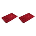 thumbnail image 1 of Yuarrent Alfombra de baño de poliéster con agarre fuerte para pisar y proteger el piso de forma segura, lavable a máquina, color rojo, 40 x Rojo 40x60CM 2Conjunto, 1 of 6