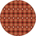 thumbnail image 1 of Ahgly Company Machine Washable Indoor Round Transitional Orange Area Rugs, 5' Round, 1 of 7