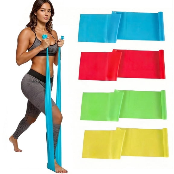 Genreen 4 Pcs Professional Resistance Bands. Latex-Free, Elastic Band, Work Out Bands, Stretch Bands for Working Out Women or Men, Exercise Bands Set for Physical Therapy, Yoga, Pilates