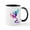 White/Black Inside, variant on CafePress - Crazy Purple Tree Frog Mug - 11 oz Ceramic Mug - Novelty Coffee Tea Cup