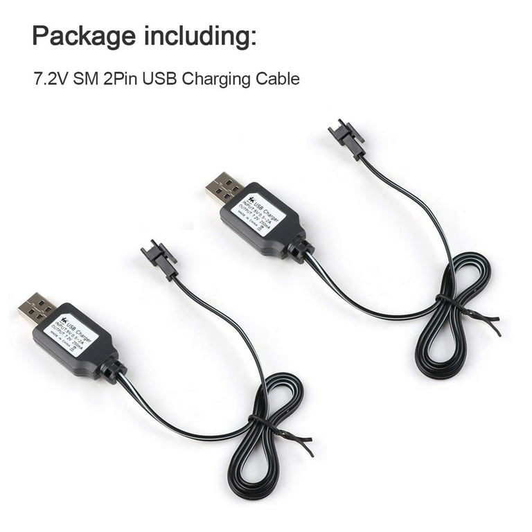 marque generique - Câble Adaptateur de Charge de Batterie Universel 7.2 V  USB Vers EL-2P NI-MH pour Drone Jouets RC - Câble antenne - Rue du Commerce