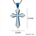 thumbnail image 4 of Metaljc Stainless Steel Cross Pendant  Necklace for Men, 24" Chain, Religious Jewelry Gift, 4 of 4