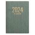thumbnail image 3 of CSChome A7 2024 English Planner A7 2024 English Planner Faux Leather Hardcover 180 Pages Ink Proof Mini Journal Dairy Pocket Notebook Student Supplies, 3 of 7