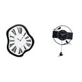 thumbnail image 1 of Reloj de pared acrílico distorsionado, diseño único y creativo de pájaro derretido, adorno minimalista de arte, reloj decorativo colgante para escrito, 1 of 8