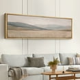 thumbnail image 2 of Large Framed Canvas Print Minimalist Neutral-Toned Meadow Landscape Wall Art Decorative Ready to Hang Painting for Living room Bedroom - 60"x20" Natural Frame, 2 of 7