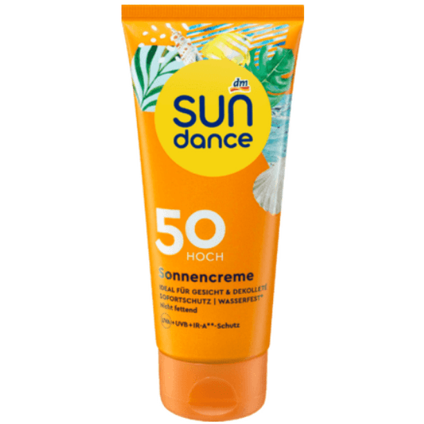 SUN DANCE Sunscreen SPF 50, 100 ml, Vegan, Waterproof (German Product