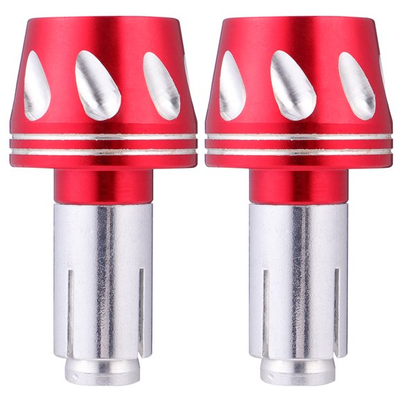 2 tapones para manillar de motocicleta, para reacondicionamiento de manillar de vehículo todoterreno, de uso general (rojos)