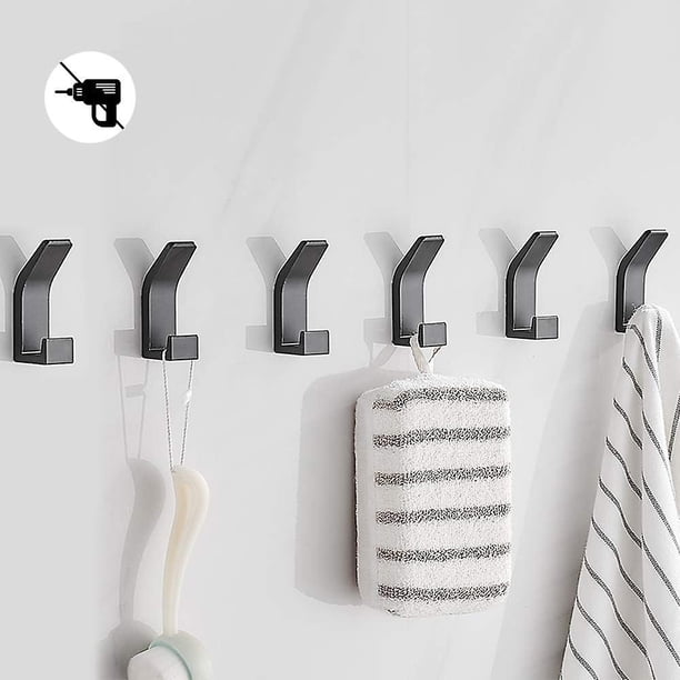 Ganchos autoadhesivos YONGSHENG 6 colgadores de pared adhesivos de acero inoxidable impermeables