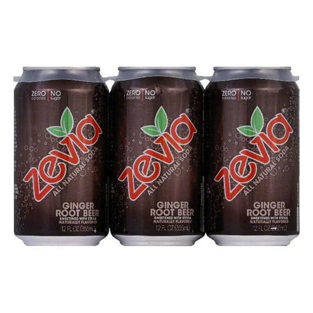 Zevia Natural Zero Calorie Ginger Root Beer, 72 FO (Pack of