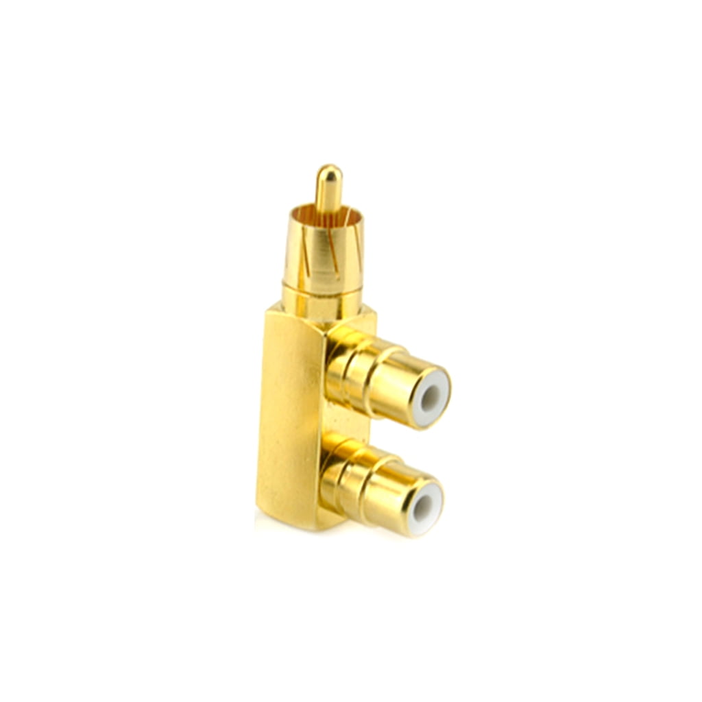 RCA Splitter Adapter RCA Male to Two RCA Female Hard Assembly Wear