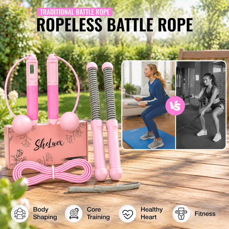 Weighted Rope Battle Rope Cordless Battle Ropes Weighted Ropeless Jump Rope Home Gym For Women ...