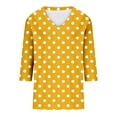 thumbnail image 4 of CONZONE Womens Summer T-Shirts 3/4 Sleeve T Shirts for Women Casual V Neck Dot Graphic Lightweight Tees Soft Cozy Dailywear, 4 of 4
