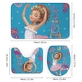 thumbnail image 3 of Fancy Nancy - Juego de 4 cortinas de ducha con alfombrillas antideslizantes, tapa de inodoro y alfombrilla de baño, cortina de ducha impermeable con decoración de dibujos animados para baño con 12, 3 of 8