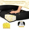 thumbnail image 5 of Millsilo Outdoor Rocking Chair Cushion Set 38" x 17" x 3", Waterproof Patio Chair Cushions with Non-Slip Bottom & 6 Ties, Tufted High Back Seat & Back Cushions, Black, 5 of 7