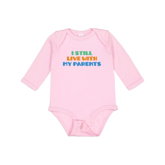 Inktastic I Still Live with My Parents Boys or Girls Long Sleeve Baby Bodysuit