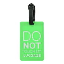 Unique Bargains 1 Pc DO Pattern Luggage Tag for Travelling Fluorescent Green