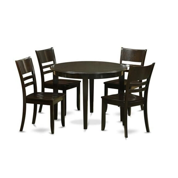 Small Kitchen Dining Table & 4 Chairs, Cappuccino