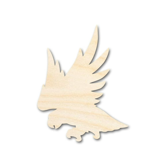 Unfinished Wood Hawk Mascot Shape 14" / 1/2"
