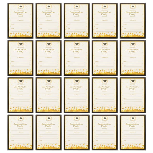20Pcs Graduation Party Invitation Cards Grad Congrats Announcements