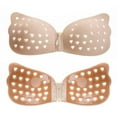 thumbnail image 1 of Women Hollow Out Invisible Gathered Lift Sticky Breathable Backless Zipper Sticky Bra, 1 of 5