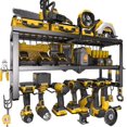 thumbnail image 1 of Power Tool Organizer for Tool Storage  Drill Holder Wall Mount with Charging Station  Tool Holder and Storage Rack for Garage Organization  Heavy Duty Metal Tool Shelf with Battery Holder, 1 of 8