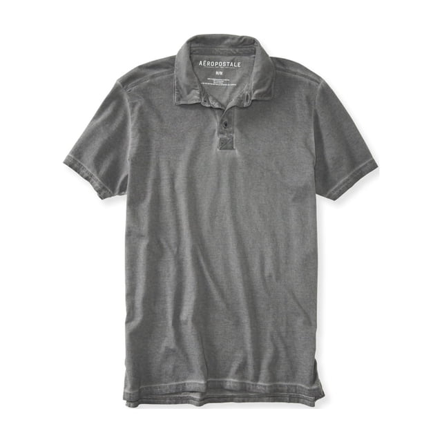 Aeropostale Polo de rugby teñido para hombre, gris, extra pequeño Aeropostale polo, rugbi