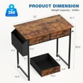 thumbnail image 3 of Computer Desk with Drawers, 32 Inch Gaming Desks Home Office Desk, Small Work Desk Simple Study Writing Table PC Desks with Drawer Storage Shelves for Living Room Bedroom Home Office, 3 of 6