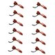 thumbnail image 4 of 12 piezas de acopladores de tren, accesorios de tren, piezas de modelismo ferroviario, gancho profesional a escala HO para modificación de modelos de trenes café, 4 of 8