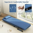 thumbnail image 2 of Costway Canapé-Lit Convertible 3-en-1 avec Dossier Réglable à 5 Positions et Coussin Lombaire Bleu, 2 of 10