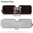 thumbnail image 7 of Yuyamidu Skull Windshield Sunshade Red Flowers Sun Shade Heat Shield Sun Visor Mat Compatible with Jeep Wrangler Rubicon Sahara TJ JK JKU 2 Door & 4 Door, 7 of 7